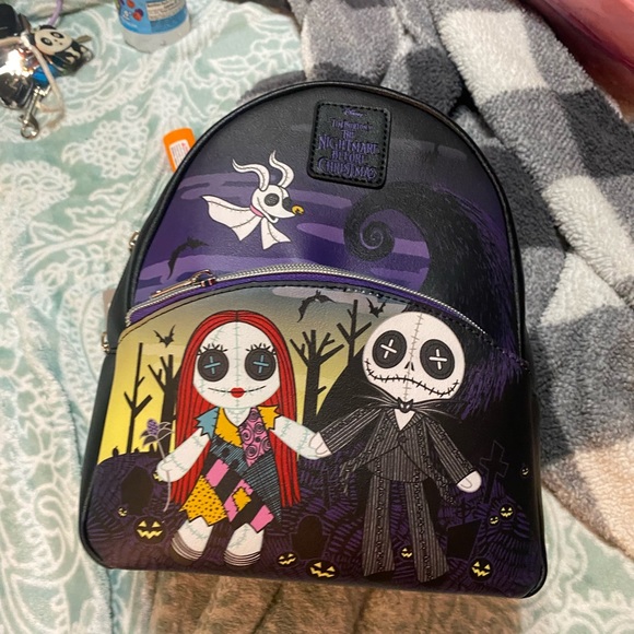 Disney  Loungefly Jack & Sally mini backpack & wallet - Picture 3 of 14